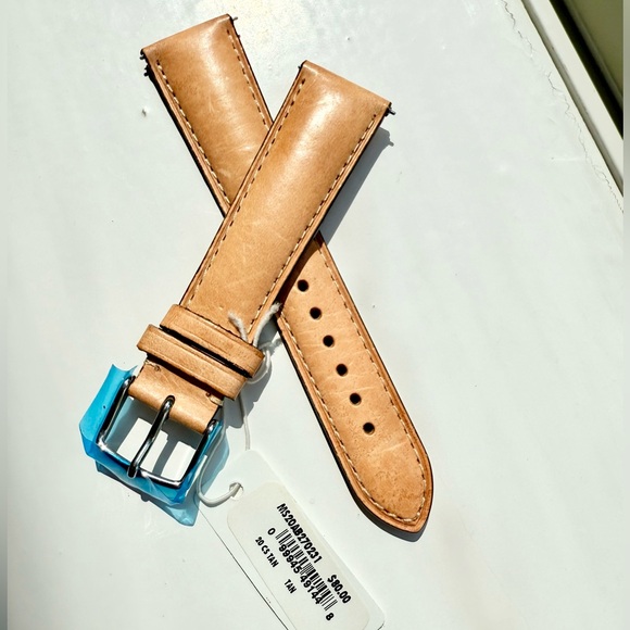 Michele Tan Luggage Leather Watch Strap- 20MM - Picture 1 of 4